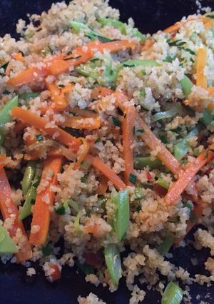 Una foto de Salteado Vegetales con Trigo #lacocinadegiri #trigo #vegetales #saludable