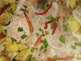 Carne al horno con papas y verduras