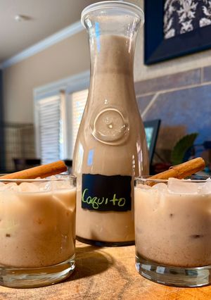 A picture of Christmas Coquito.