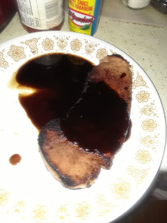 A picture of Ham Steak with Spicy Redeye Gravy.