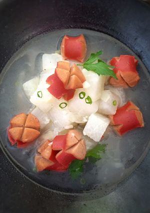 Foto resep Sop Lobak Sosis Simple