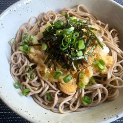 A picture of Cold Soba Noodles with Grated Daikon & ‘Nametake’ Enoki.
