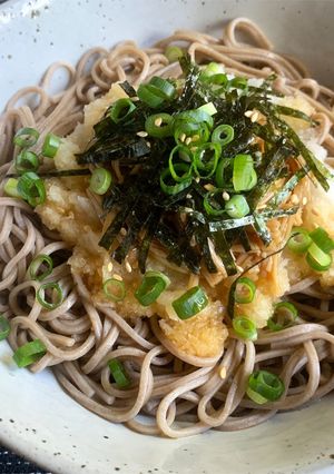 A picture of Cold Soba Noodles with Grated Daikon & ‘Nametake’ Enoki.