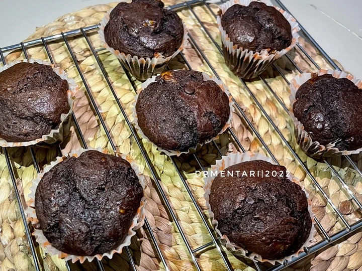 Langkah Gampang Membikin Resep  Choco Banana Muffin yang Bikin Ngiler, Lezat