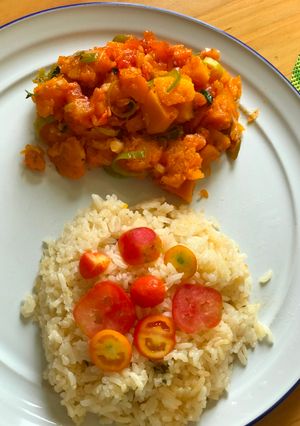 Una foto de Ahuyama o Calabaza guisadas