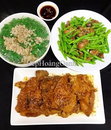 xà lách xoong thịt bằm