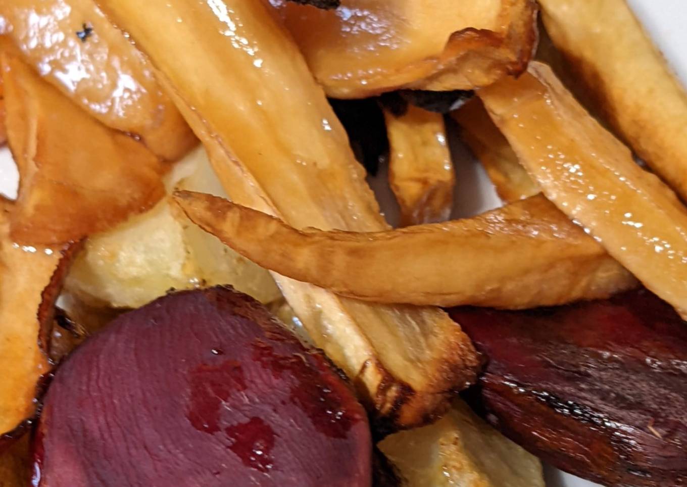 Roasted apple parsnips