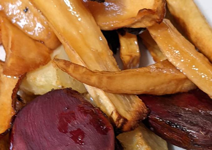 Roasted apple parsnips