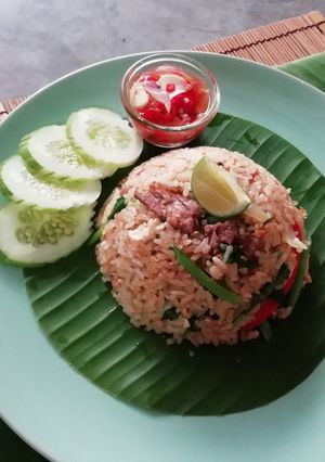 รูปของ อาหาร 2019 14.ข้าวผัดเนื้อ