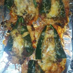 A picture of Chorizo Stuffed Poblano Peppers.