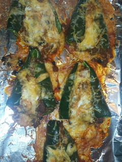 A picture of Chorizo Stuffed Poblano Peppers.