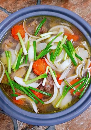 Hình của món Lẩu Gà Đá (chọi) Hầm Sả.