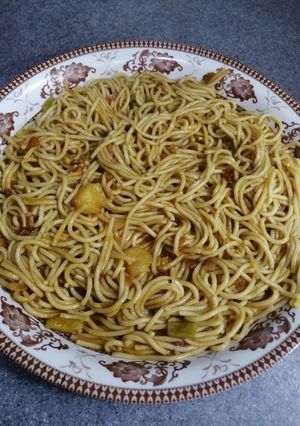 صورة لوصفة مكرونه خضار 😋