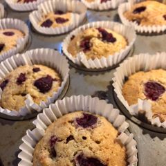 Raspberry friands A picture of Raspberry friands.