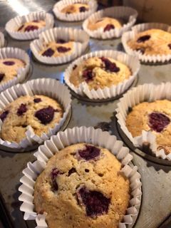 A picture of Raspberry friands.