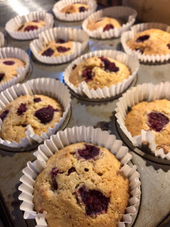 A picture of Raspberry friands.