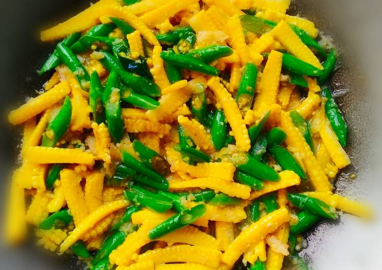 Tumis Buncis Putren Bumbu Kemiri