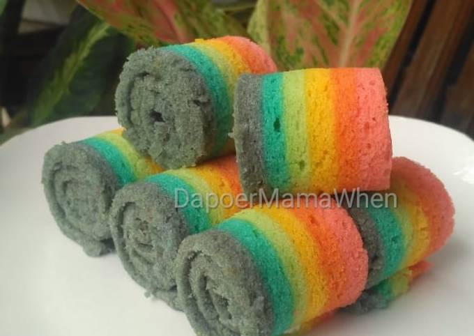 Rainbow Cake Mini Roll