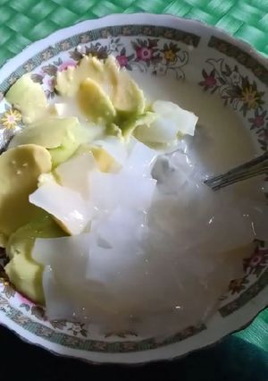 Foto resep Es alpukat nata de coco mudah simple