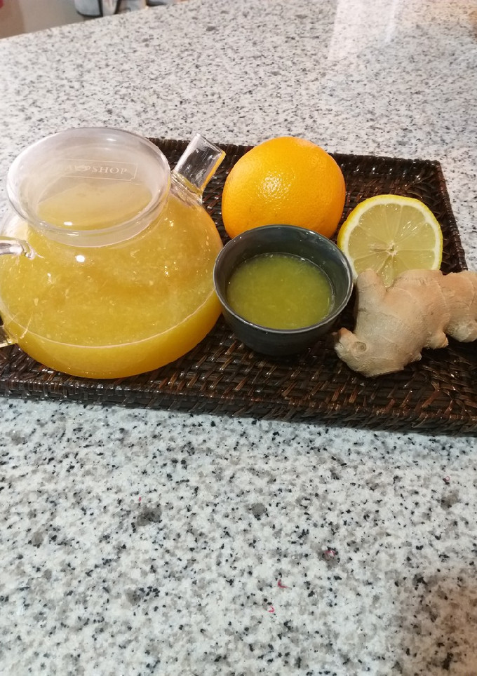 Una foto de Infusión de jengibre con cítricos