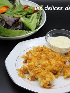 Une photo de Salade et nuggets de poulet