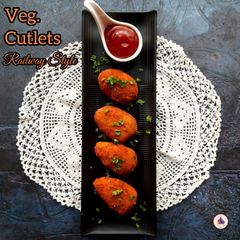 A picture of Veg. Cutlets (Railway Style).