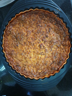 Una foto de Quiche de puerros y bacon