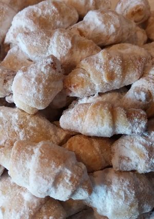 Фото Постные мини-рогалики с повидлом.