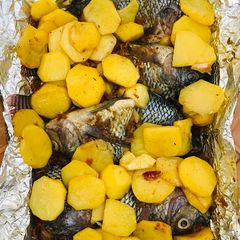 A picture of Tilapia grilled fish.
