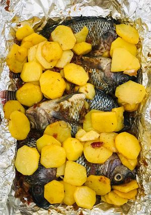 A picture of Tilapia grilled fish.