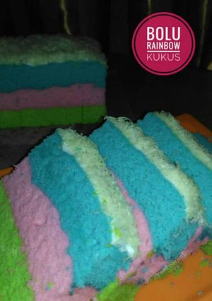 Foto resep Bolu rainbow kukus