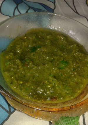 A picture of Karele ki chutney.
