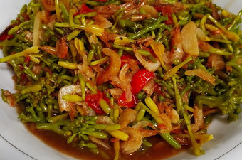 Resep Tumis Bunga Pepaya udang papay Anti Gagal
