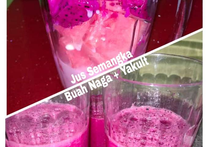 How to Prepare Delicious Jus Semangka Buah Naga + Yakult