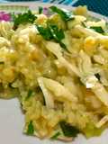 Risoto arroz integral e alho- poró