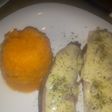 "Churrascos de Hígado a la Napolitana con Budín de Calabaza" 😉