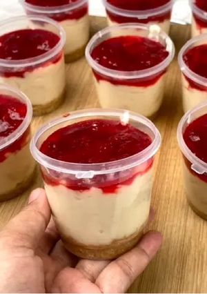 Foto resep Puding Cheesecake Strawberry Ala Rumahan