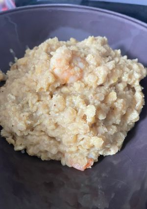 Une photo de Curry de lentilles corail et crevettes au cookeo