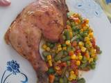 Κοτόπουλο με ανάμεικτα λαχανικά στον φούρνο