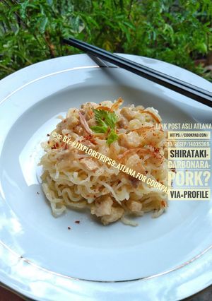 Foto resep Shirataki Carbonara (pork)