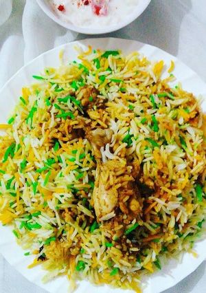 A picture of Chicken Biryani.