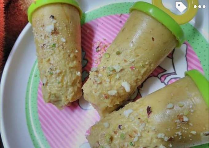 Recipe of Homemade Mango Kesar Pista Kulfi