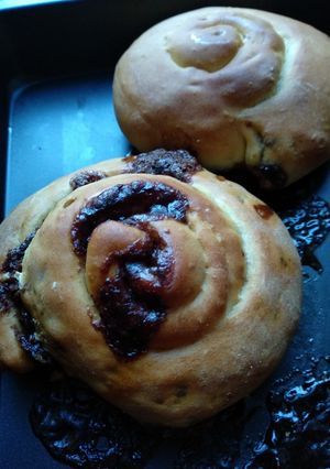 Foto resep Roti kacang coklat