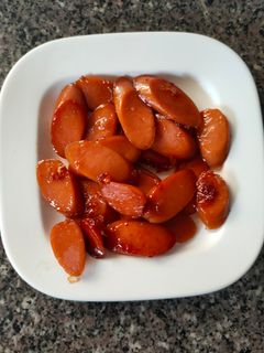 Hình của món Xúc xích rim nước mắm.