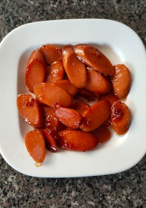 Hình của món Xúc xích rim nước mắm.