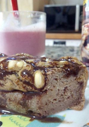 Una foto de Bizcocho húmedo de manzana y vainilla
