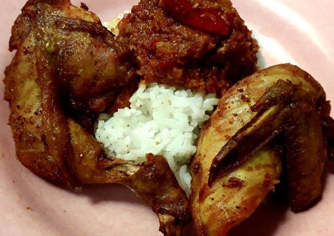 Resep Ayam TG Goreng Sederhana+Sambal Kemiri, Enak Banget