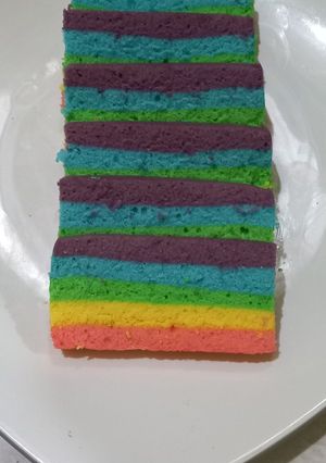Foto resep Bolu pelangi putih telur kukus