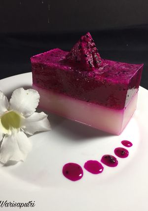 Foto resep Puding buah naga