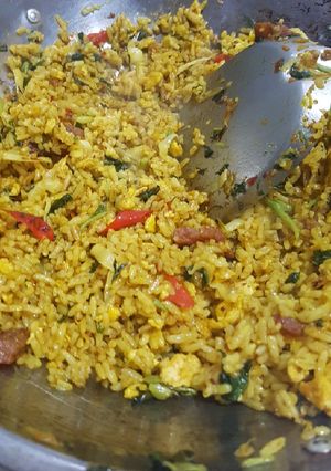 Foto resep Nasi Kuning Sayur Bayam